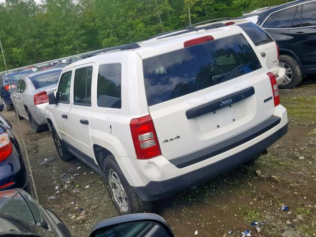 1C4NJRBB0ED852001 - 2014 JEEP PATRIOT SP WHITE photo 3