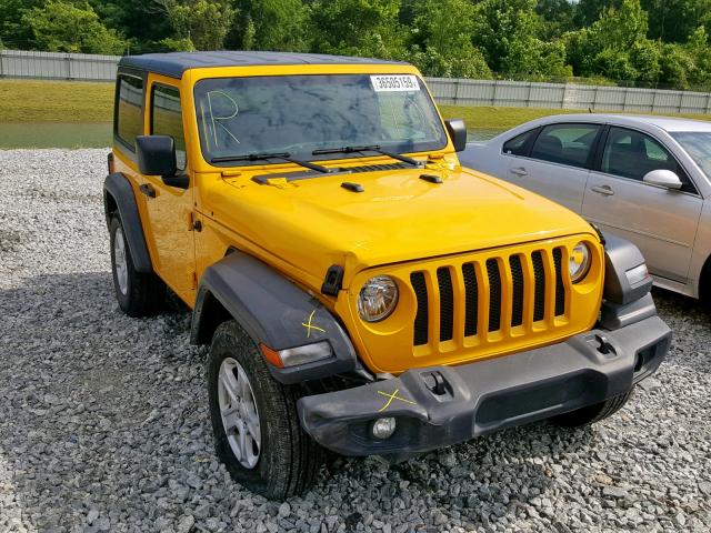 1C4GJXAG4KW518824 - 2019 JEEP WRANGLER S 黄色 照片 1
