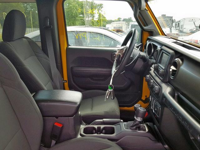 1C4GJXAG4KW518824 - 2019 JEEP WRANGLER S 黄色 照片 5