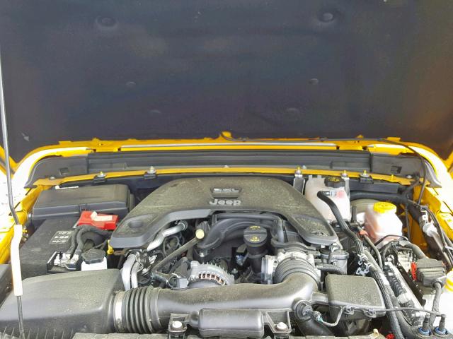 1C4GJXAG4KW518824 - 2019 JEEP WRANGLER S 黄色 照片 7