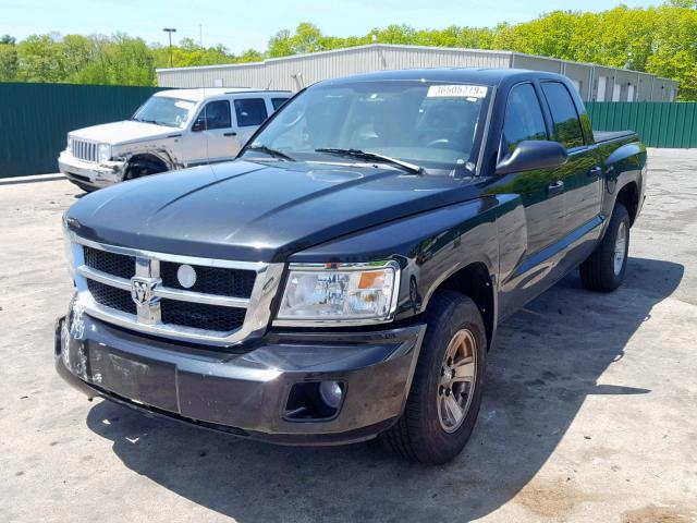 1D7HW48N08S562270 - 2008 DODGE DAKOTA QUA BLACK photo 2