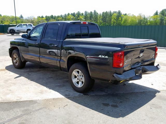 1D7HW48N08S562270 - 2008 DODGE DAKOTA QUA BLACK photo 3