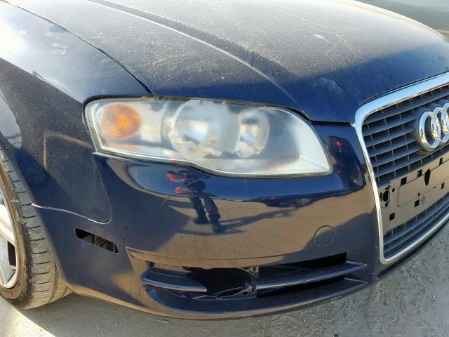 WAUDF48H88K003842 - 2008 AUDI A4 2.0T CA BLUE photo 9