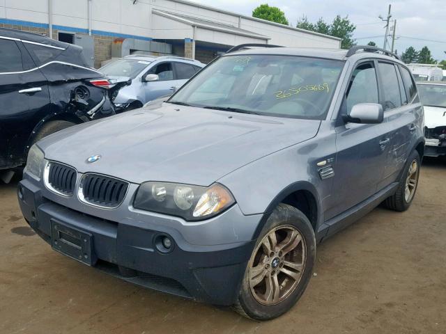 WBXPA93424WC33059 - 2004 BMW X3 3.0I GRAY photo 2