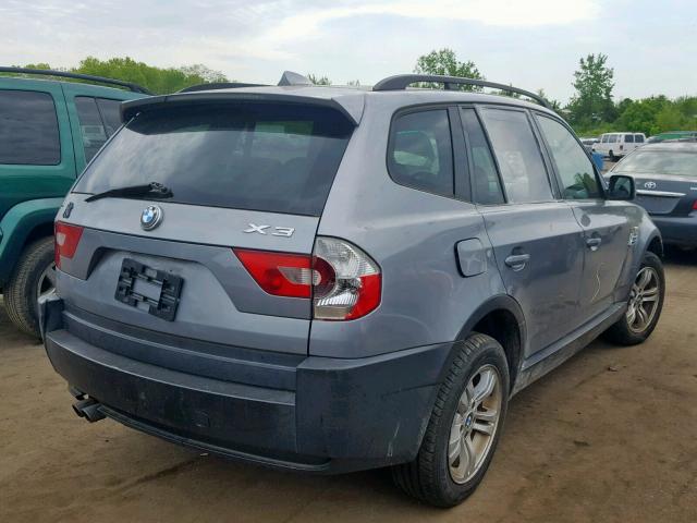 WBXPA93424WC33059 - 2004 BMW X3 3.0I GRAY photo 4