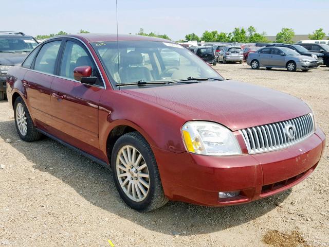 1MEFM43196G601433 - 2006 MERCURY MONTEGO PR ბურგუნდია ფოტო 1