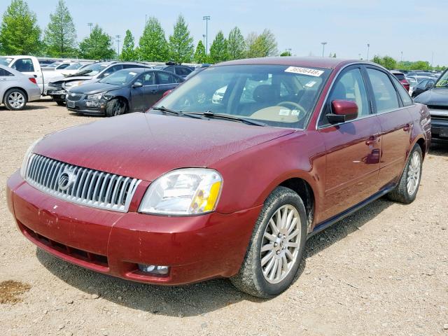 1MEFM43196G601433 - 2006 MERCURY MONTEGO PR ბურგუნდია ფოტო 2