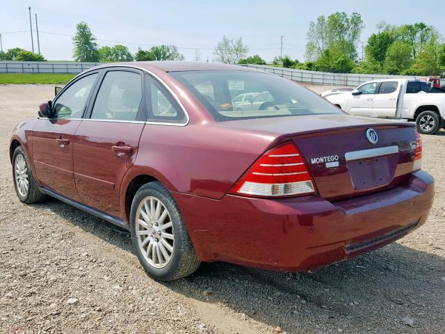 1MEFM43196G601433 - 2006 MERCURY MONTEGO PR ბურგუნდია ფოტო 3