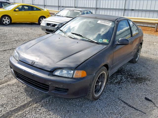 2HGEJ2221RH503561 - 1994 HONDA CIVIC DX BLACK photo 2