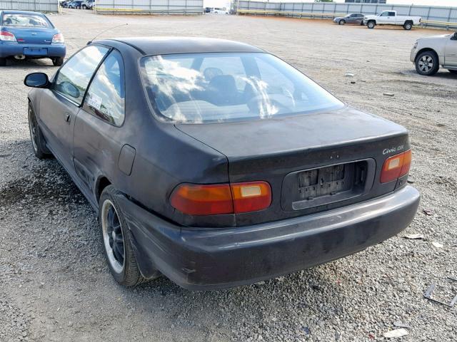 2HGEJ2221RH503561 - 1994 HONDA CIVIC DX BLACK photo 3