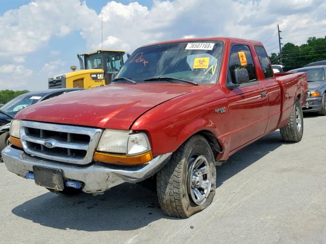 1FTYR14V8YTB34463 - 2000 FORD RANGER SUP RED photo 2