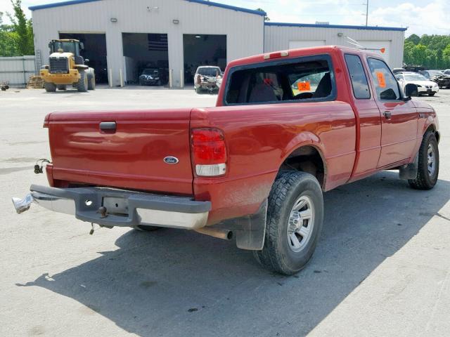 1FTYR14V8YTB34463 - 2000 FORD RANGER SUP RED photo 4