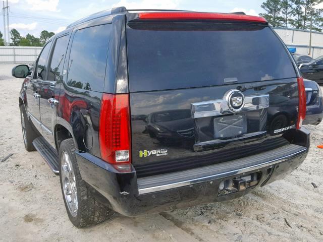 1GYFC43509R130590 - 2009 CADILLAC ESCALADE H BLACK photo 3