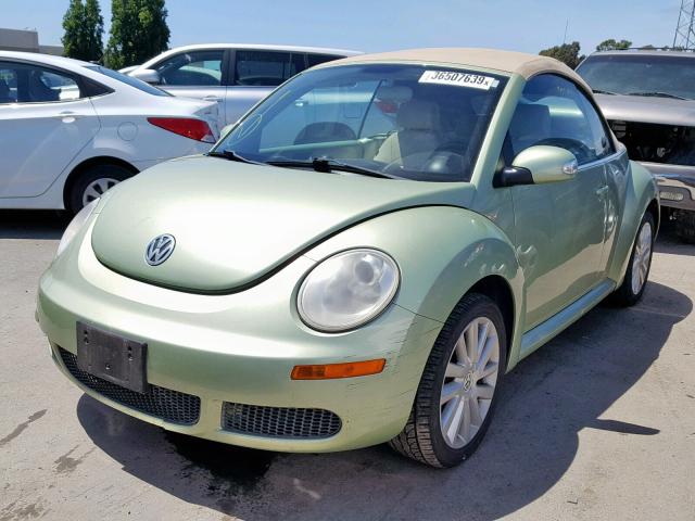 3VWRG31Y79M403120 - 2009 VOLKSWAGEN NEW BEETLE მწვანე ფოტო 2