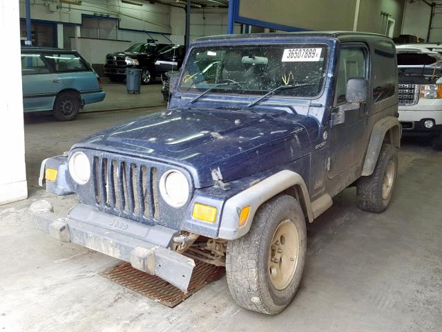 1J4F449SX6P762174 - 2006 JEEP WRANGLER / BLUE photo 2