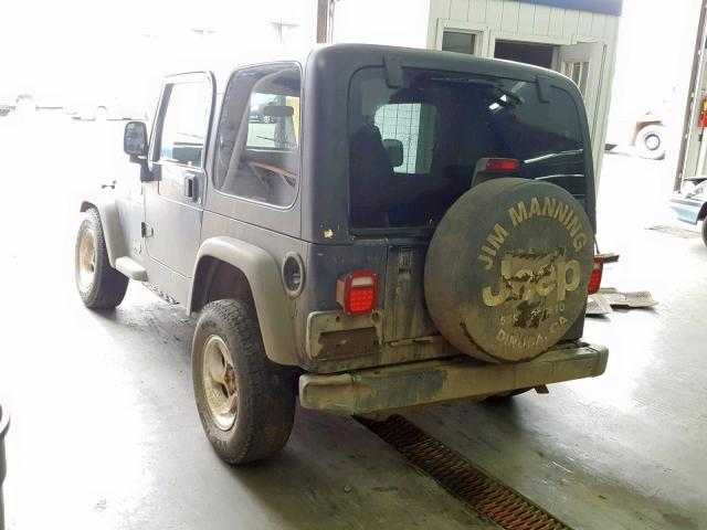 1J4F449SX6P762174 - 2006 JEEP WRANGLER / BLUE photo 3