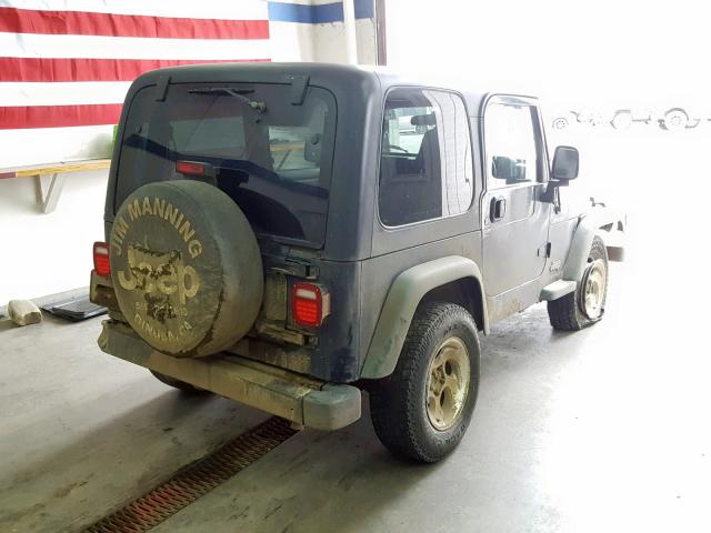 1J4F449SX6P762174 - 2006 JEEP WRANGLER / BLUE photo 4