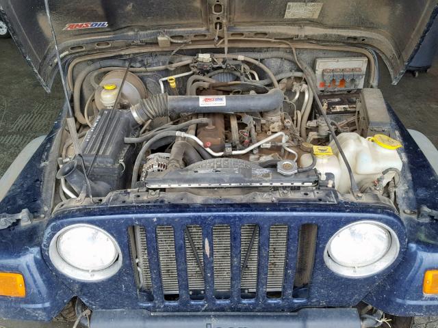 1J4F449SX6P762174 - 2006 JEEP WRANGLER / BLUE photo 7