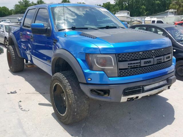 1FTFW1R62DFD37990 - 2013 FORD F150 SVT R BLUE photo 1