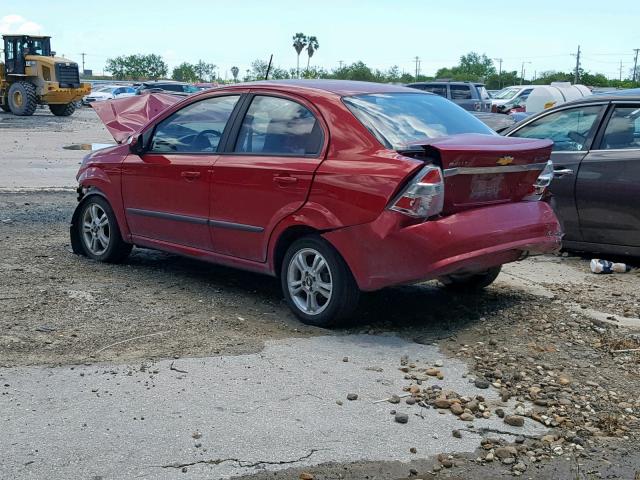 KL1TD5DE8BB131356 - 2011 CHEVROLET AVEO LS RED photo 3