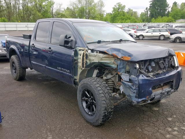 1N6AA07F88N339385 - 2008 NISSAN TITAN XE BLUE photo 1