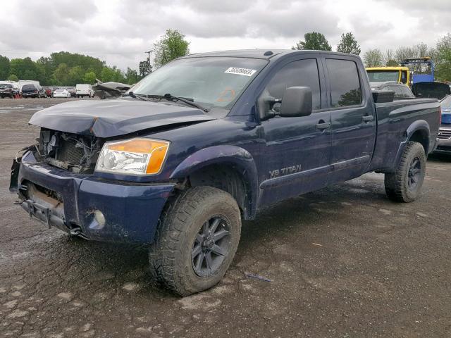 1N6AA07F88N339385 - 2008 NISSAN TITAN XE BLUE photo 2