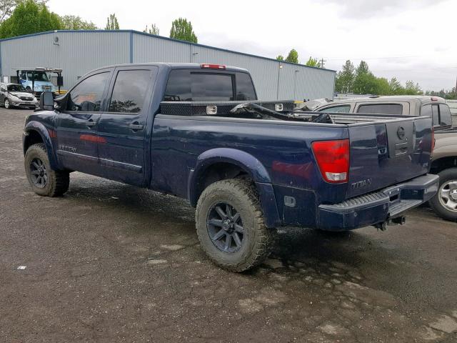 1N6AA07F88N339385 - 2008 NISSAN TITAN XE BLUE photo 3