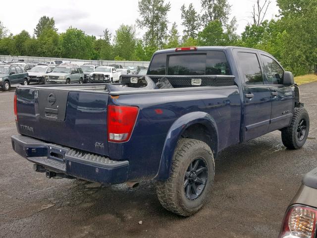 1N6AA07F88N339385 - 2008 NISSAN TITAN XE BLUE photo 4