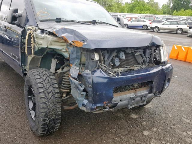 1N6AA07F88N339385 - 2008 NISSAN TITAN XE BLUE photo 9