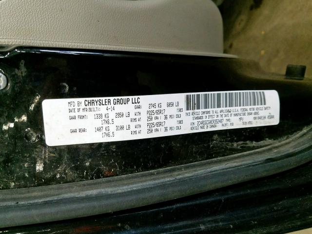 2C4RDGCG0ER352487 - 2014 DODGE GRAND CARAVAN SXT  photo 10