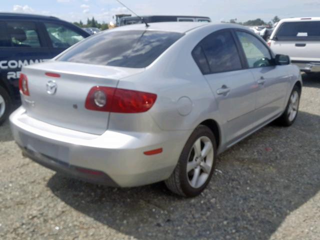 JM1BK12G661521584 - 2006 MAZDA 3 I SILVER photo 4