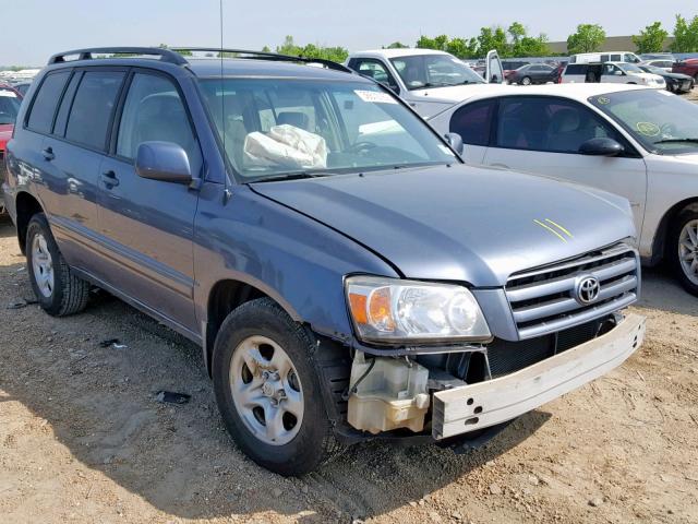 JTEGD21A150108488 - 2005 TOYOTA HIGHLANDER BLUE photo 1