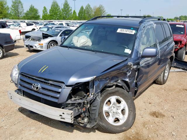 JTEGD21A150108488 - 2005 TOYOTA HIGHLANDER BLUE photo 9