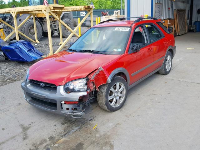 JF1GG68555G806742 - 2005 SUBARU IMPREZA OU RED photo 2