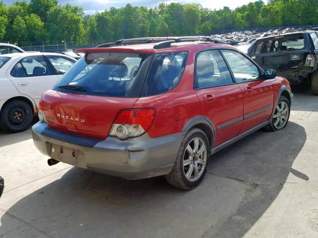 JF1GG68555G806742 - 2005 SUBARU IMPREZA OU RED photo 4