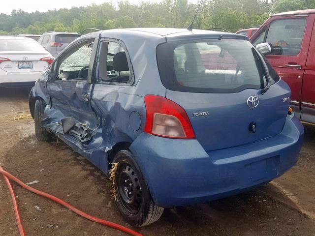 JTDJT923375084626 - 2007 TOYOTA YARIS BLUE photo 3