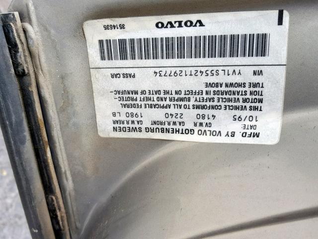 YV1LS5542T1297734 - 1996 VOLVO 850 BASE SILVER photo 10