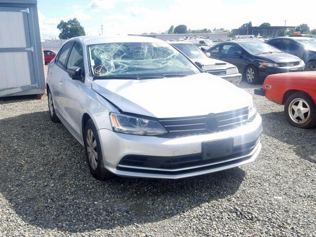 3VW2K7AJ2FM422972 - 2015 VOLKSWAGEN JETTA BASE SILVER photo 1