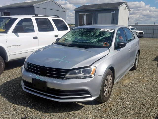 3VW2K7AJ2FM422972 - 2015 VOLKSWAGEN JETTA BASE SILVER photo 2