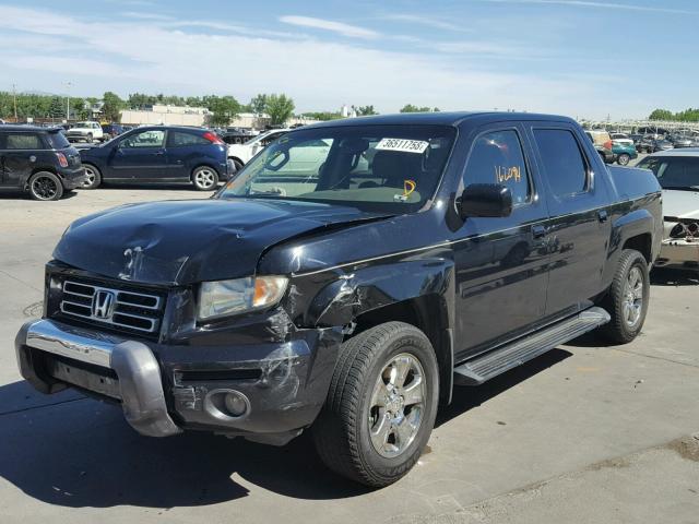 2HJYK16576H508200 - 2006 HONDA RIDGELINE BLACK photo 2