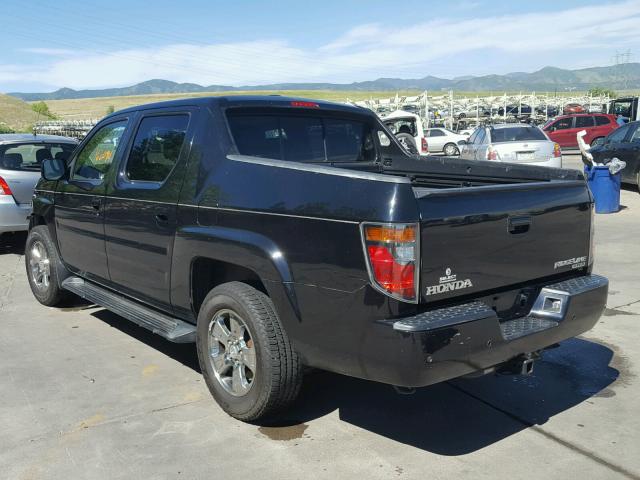 2HJYK16576H508200 - 2006 HONDA RIDGELINE BLACK photo 3