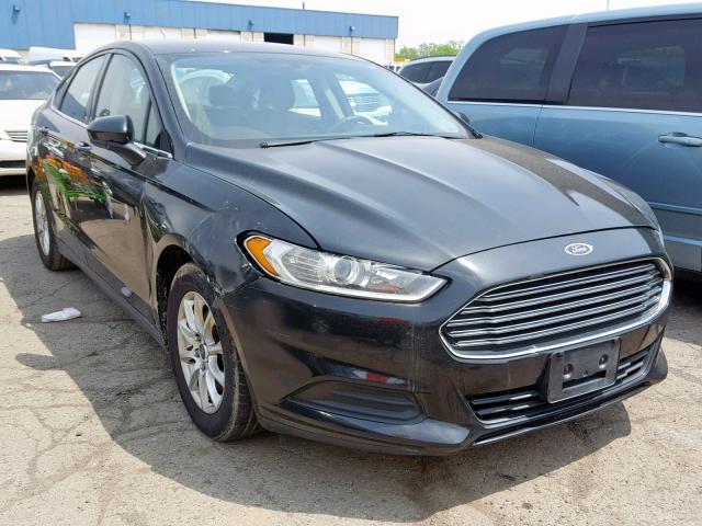 3FA6P0G71FR276260 - 2015 FORD FUSION S BLACK photo 1