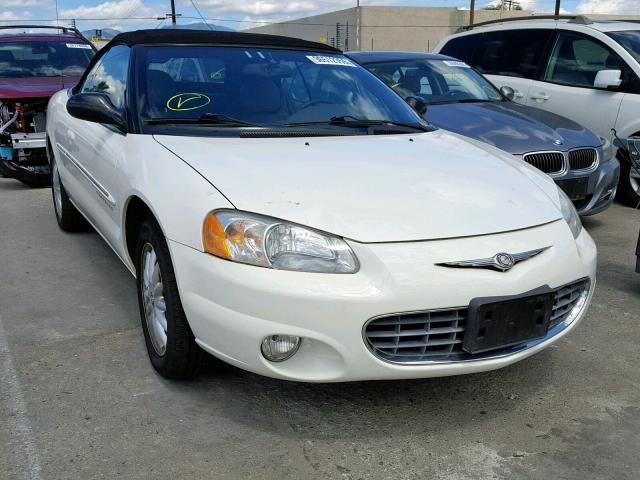 1C3EL55U71N653200 - 2001 CHRYSLER SEBRING LX WHITE photo 1