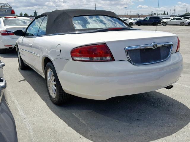 1C3EL55U71N653200 - 2001 CHRYSLER SEBRING LX WHITE photo 3