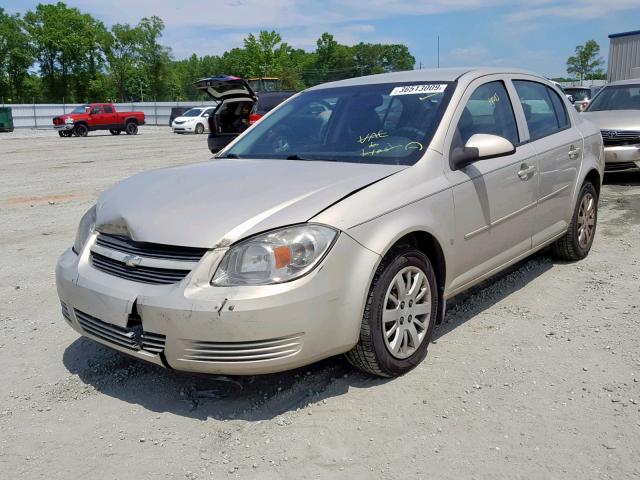 1G1AT58H897161146 - 2009 CHEVROLET COBALT LT GOLD photo 2