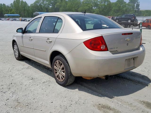 1G1AT58H897161146 - 2009 CHEVROLET COBALT LT GOLD photo 3