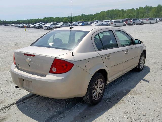 1G1AT58H897161146 - 2009 CHEVROLET COBALT LT GOLD photo 4