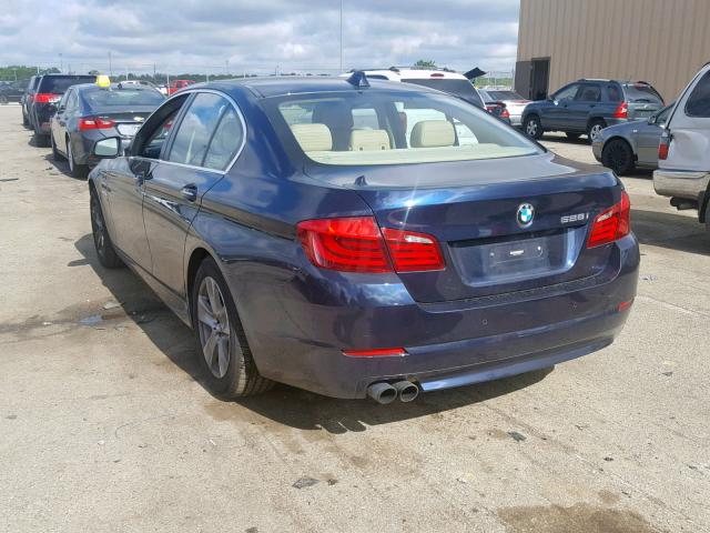 WBAXH5C55CDW04228 - 2012 BMW 528 XI BLUE photo 3