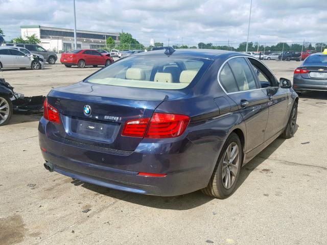 WBAXH5C55CDW04228 - 2012 BMW 528 XI BLUE photo 4