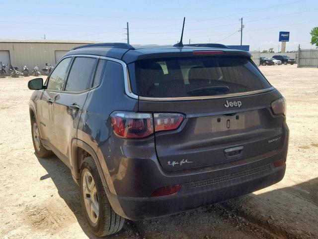 3C4NJCAB7KT623965 - 2019 JEEP COMPASS SP 灰色 照片 3